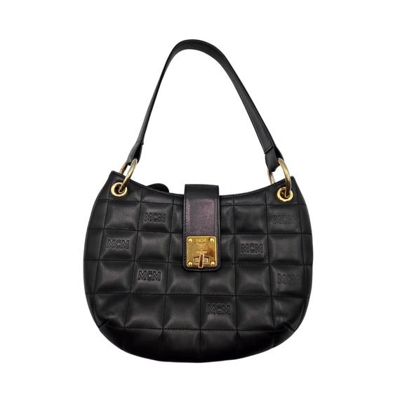 MCM Handbags - MCM‎ Quilted Shoulder Bag Black Leather Designer Purse Handbag